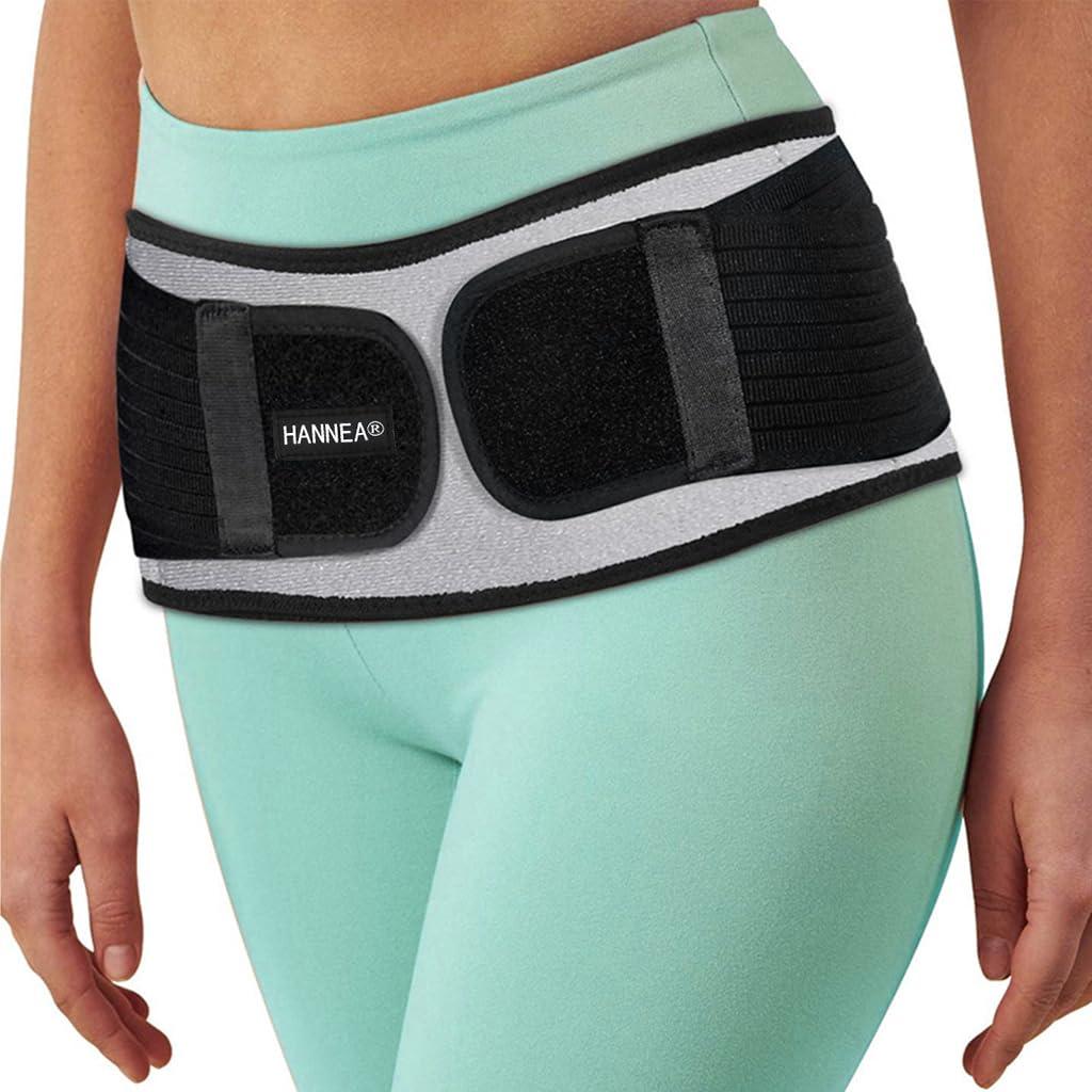 Hannea HANNEA Sciatica Pain Relief Belt for Women and Men, Hip Belt for Back Pain - Support and Alleviate Si Joint, Pelvic Support Strap, Breathable Waist Lumbar Lower Back Brace for Sciatica