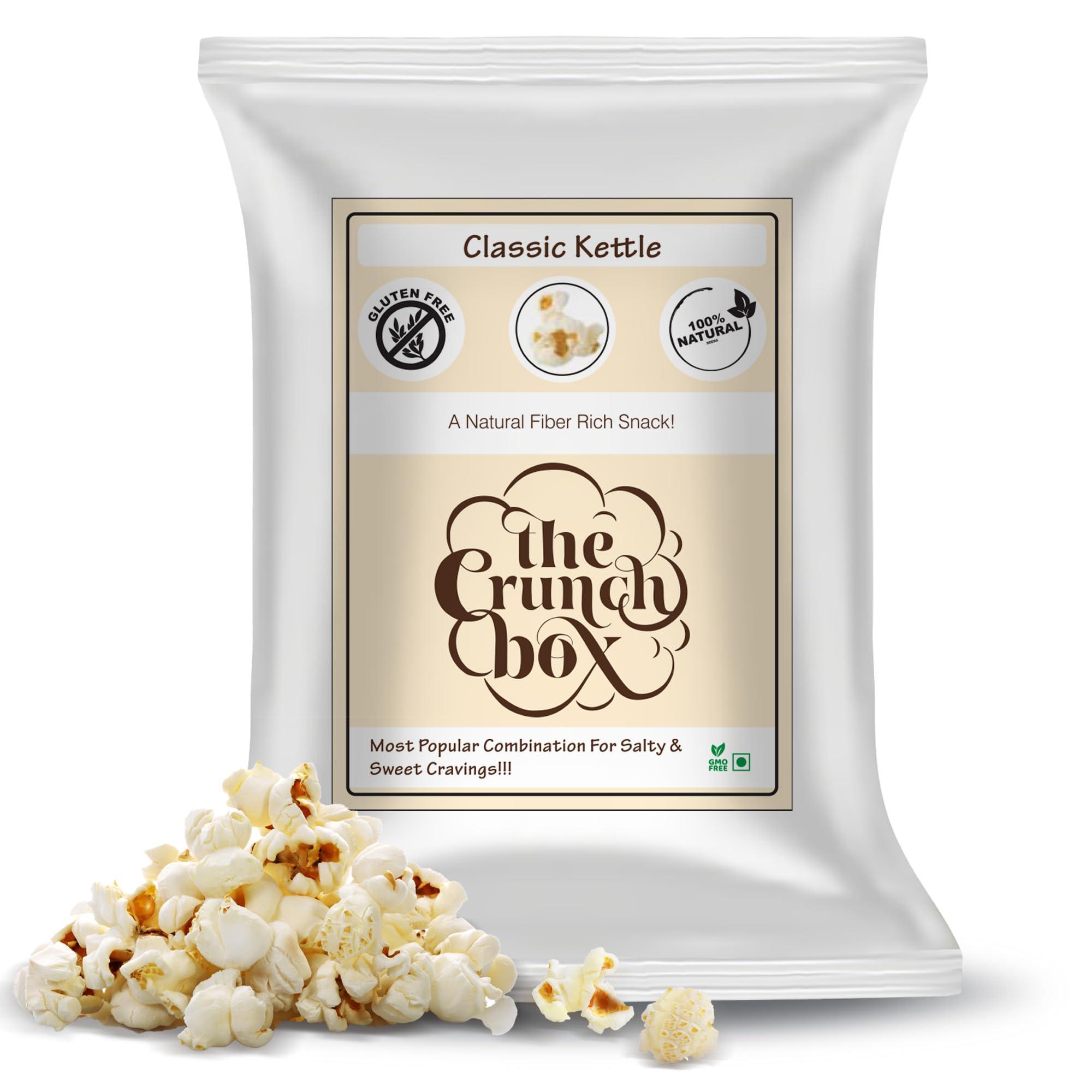 The Crunch Box The Crunch Box presents Special Family Pack | Classic Kettle Gourmet Popcorn | 175gm | Enjoy Healthy Gourmet Popcorn for Family Parties and Gatherings