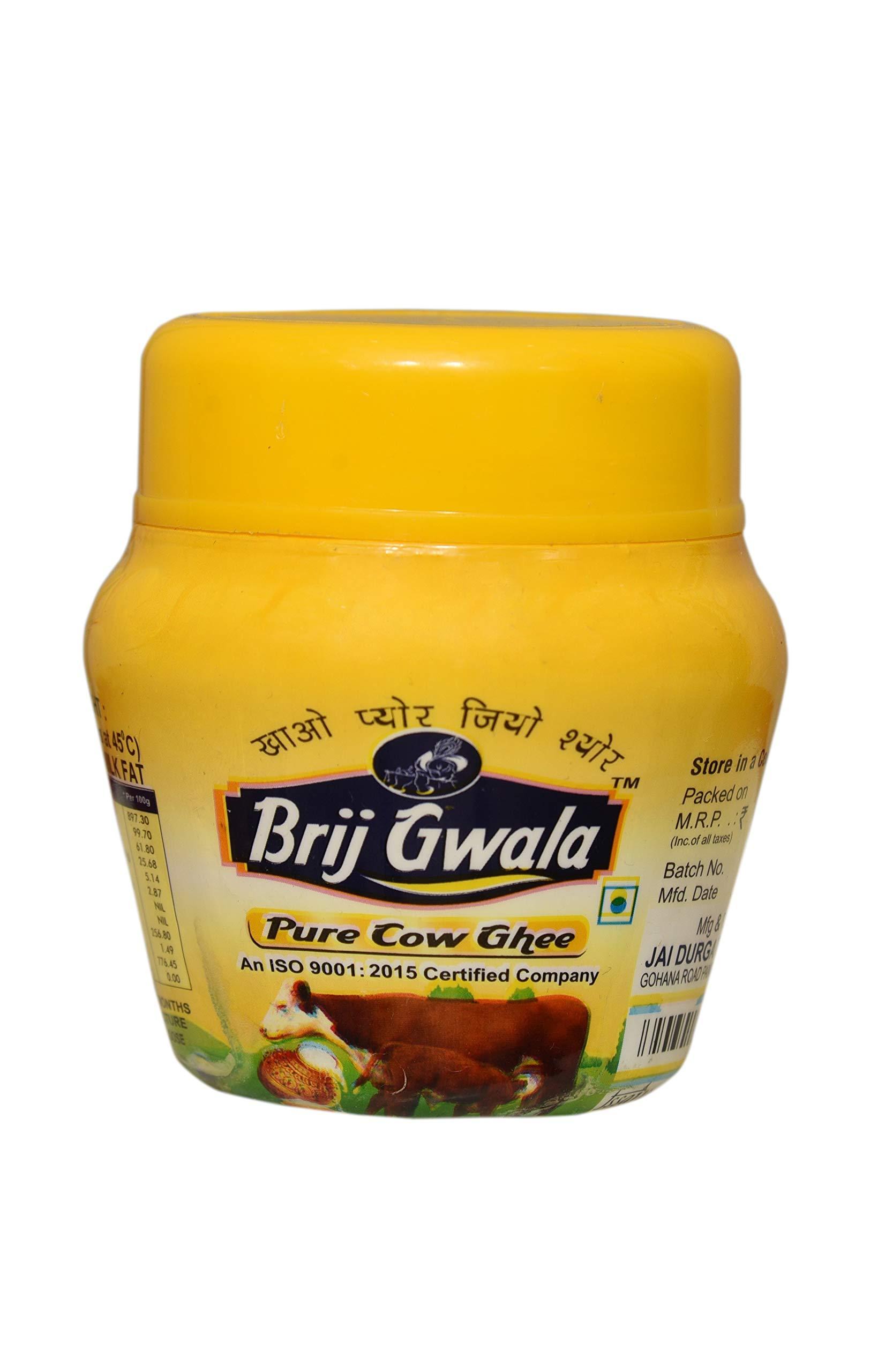 BRIJ GWALA Brij Gwala Pure Cow Desi Ghee || Made Traditionally from Curd ||Pure Cow Ghee for Better Digestion and Immunity 200Ml pack of-2