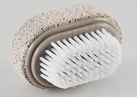 Tiny Deal 2pac Pumice Stone and Brush for Feet, Foot File, Dead Skin Callus Remover, Pedicure Tool, Bathroom Accessories-2 L x 1 W