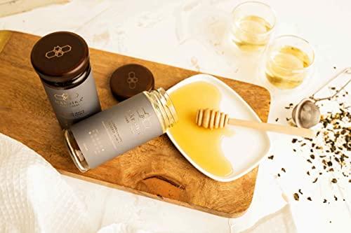 Maksika Maksika Kashmiri White Honey | Organic Honey Bottle - 330gms | Kashmiri Acacia Nectar with Light Vanilla Taste | Best paired with Chamomile or White Tea and Fresh Ricotta Cheese