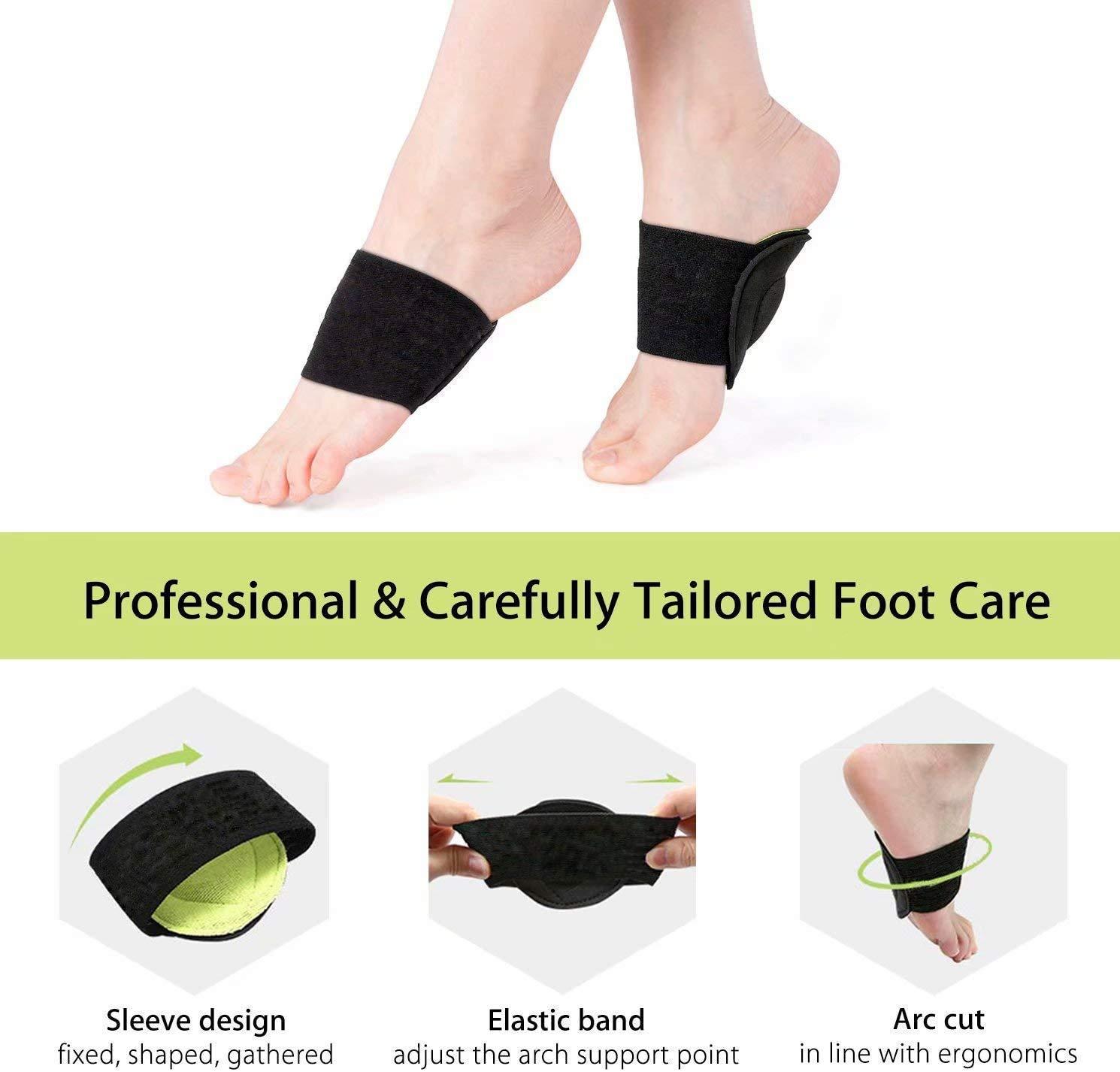 YUXANA YUXANA Foot Support Strutz Cushioned Arch Helps Decrease Plantar Fasciitis Pain(1Pair)