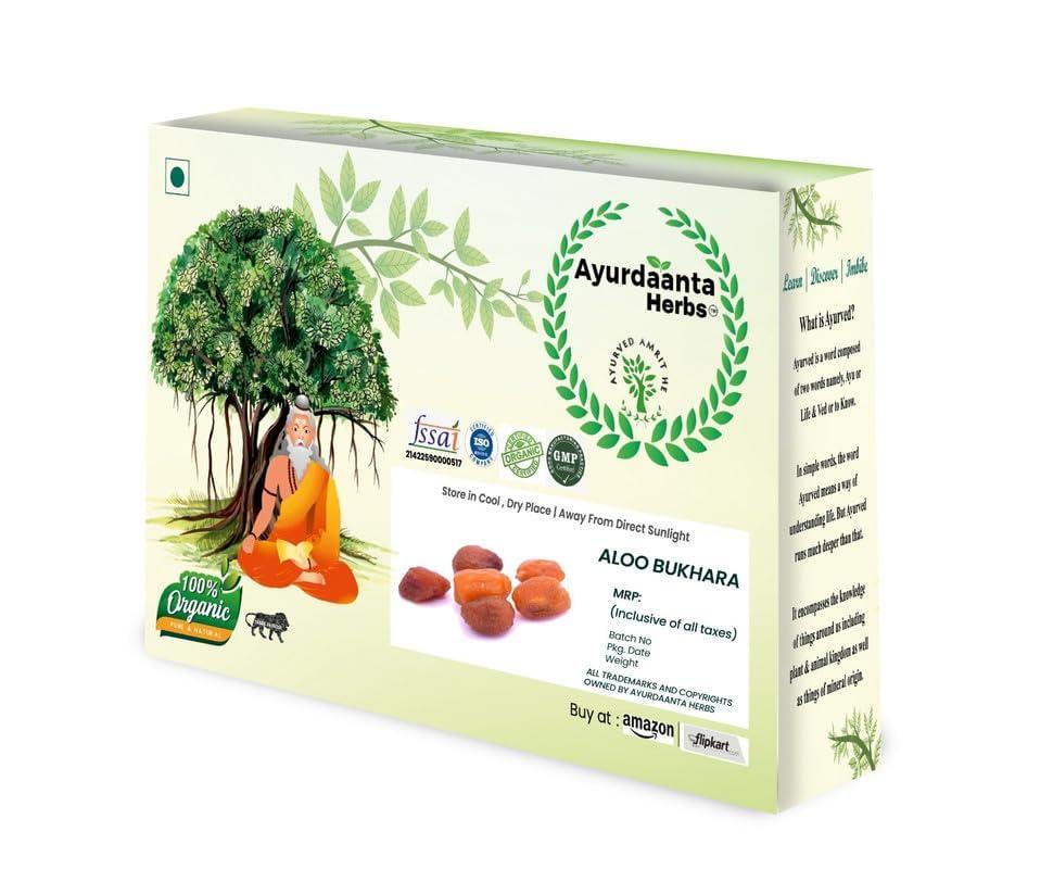 Ayurdaanta Herbs Ayurdaanta Herbs - Aloo Bukhara | Dried Plum in Dry Fruits | Aloo bokra | Dried Plums | Aalu bukhara | Dried Plums | Aloo Bhukara - 450 GRAM