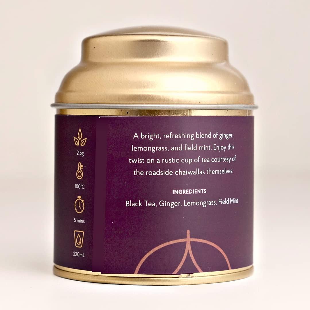 Ahista Tea Ahista Tea | Roadside Chai | 35g Loose Leaf Tea Tin | Pudina | Mint Chai