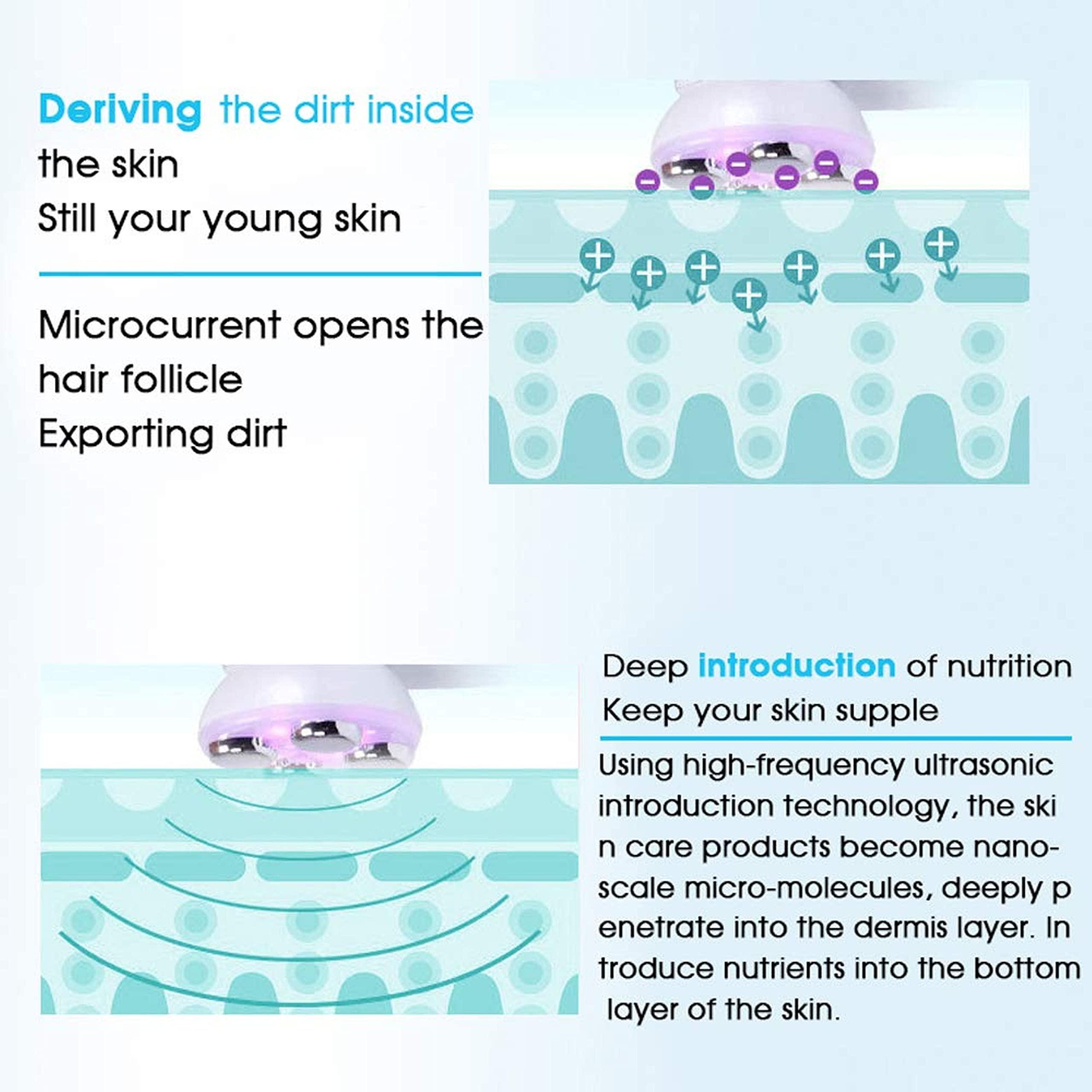 Dealsure Dealsure 5 In1 Facial Lifting Machine, LED Light Therapy Wrinkle Remover Skin Tightening Anti Aging Skin Rejuvenation Massager 5 in 1 RF EMS Beauty Device for Women