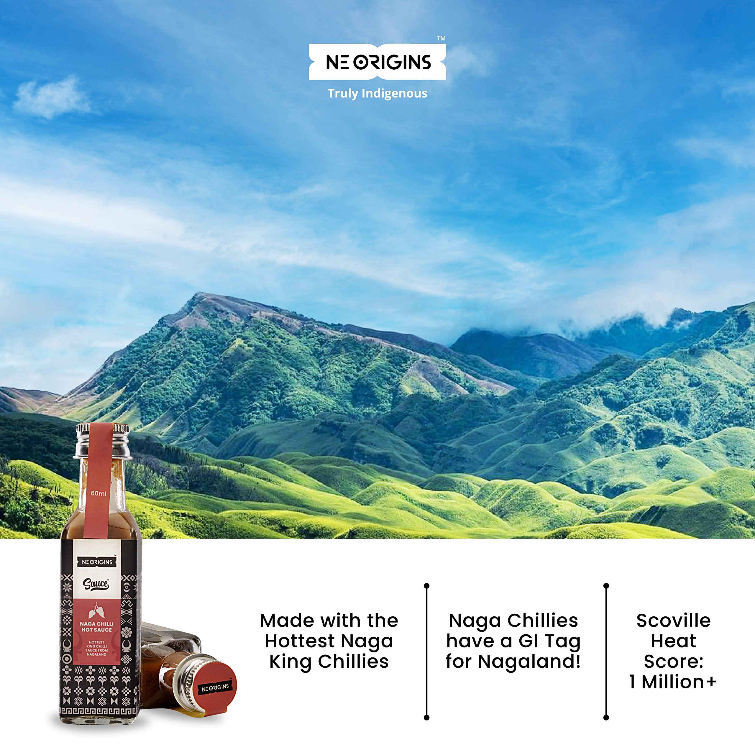 NE Origins NE Origins Naga King Chilli Hot Sauce, 60ml I Bhut Jolokia | Raja Mircha