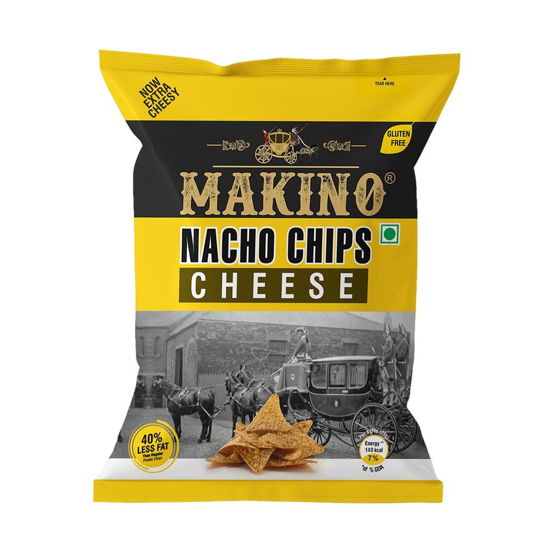 Makino Makino - Nacho Chips Roasted Masala, Peri Peri, Cheese, Jalapeno, Sweet Chilli, Salsa Flavour of 60 Gram | Tortilla | Healthy | Tasty Savoury Snack | Delicious Nacho Chips | Low Calorie - Pack of 6