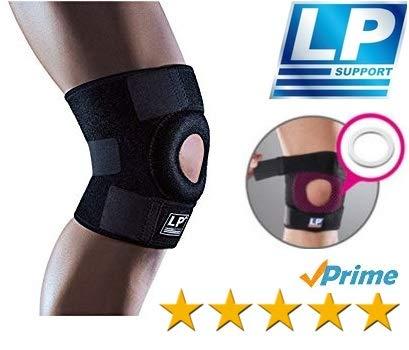 LP Supports LP 788 Open Patella Knee Support Black (One Size Fits All)