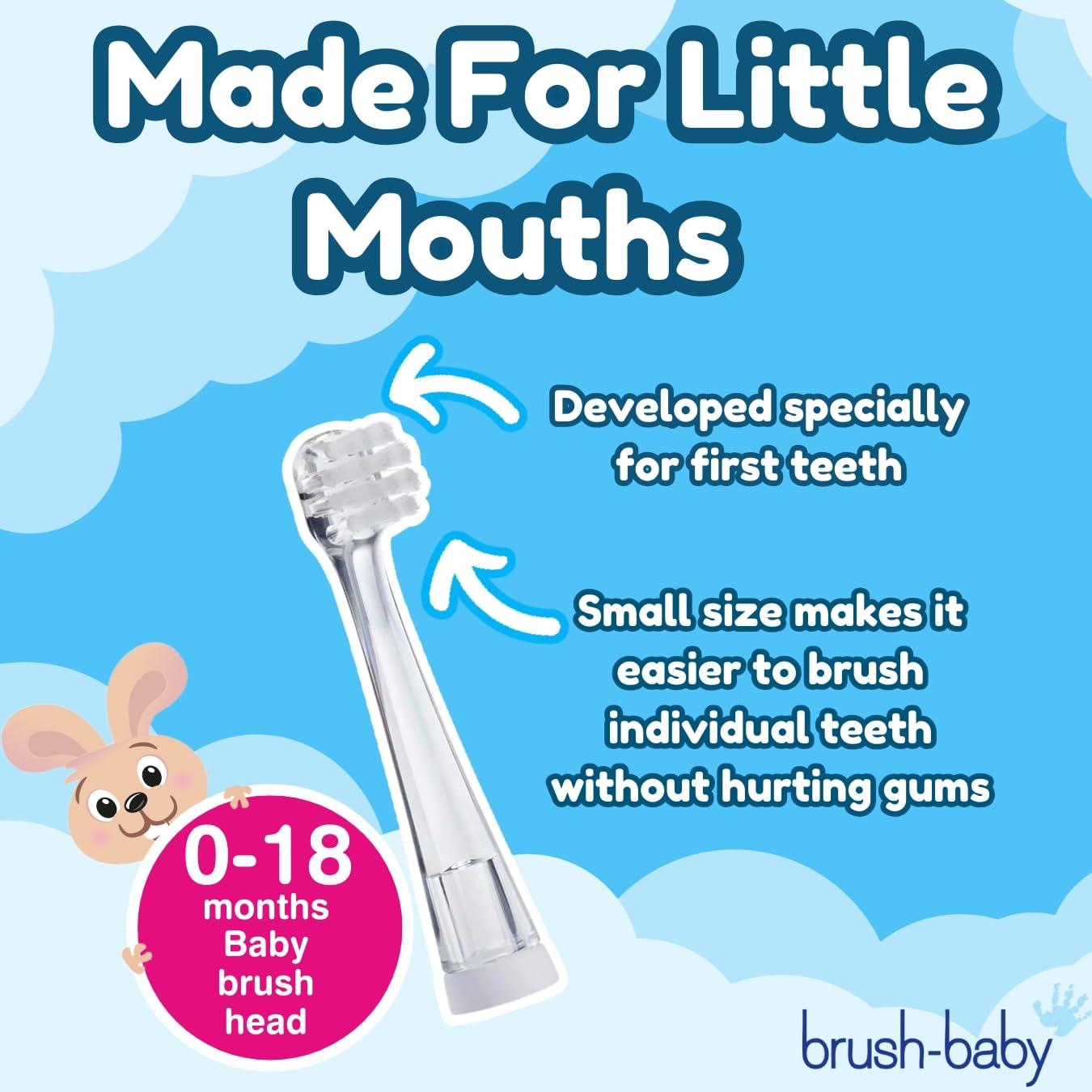 Brush-Baby Brush Baby BabySonic Replacement Heads - Pack of 2 (Ages 0-18 Months)