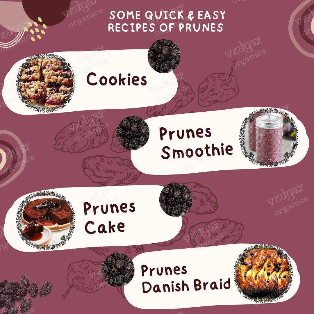 Vedyaz Organics Vedyaz Organics Dried Pitted Prunes - 1Kg