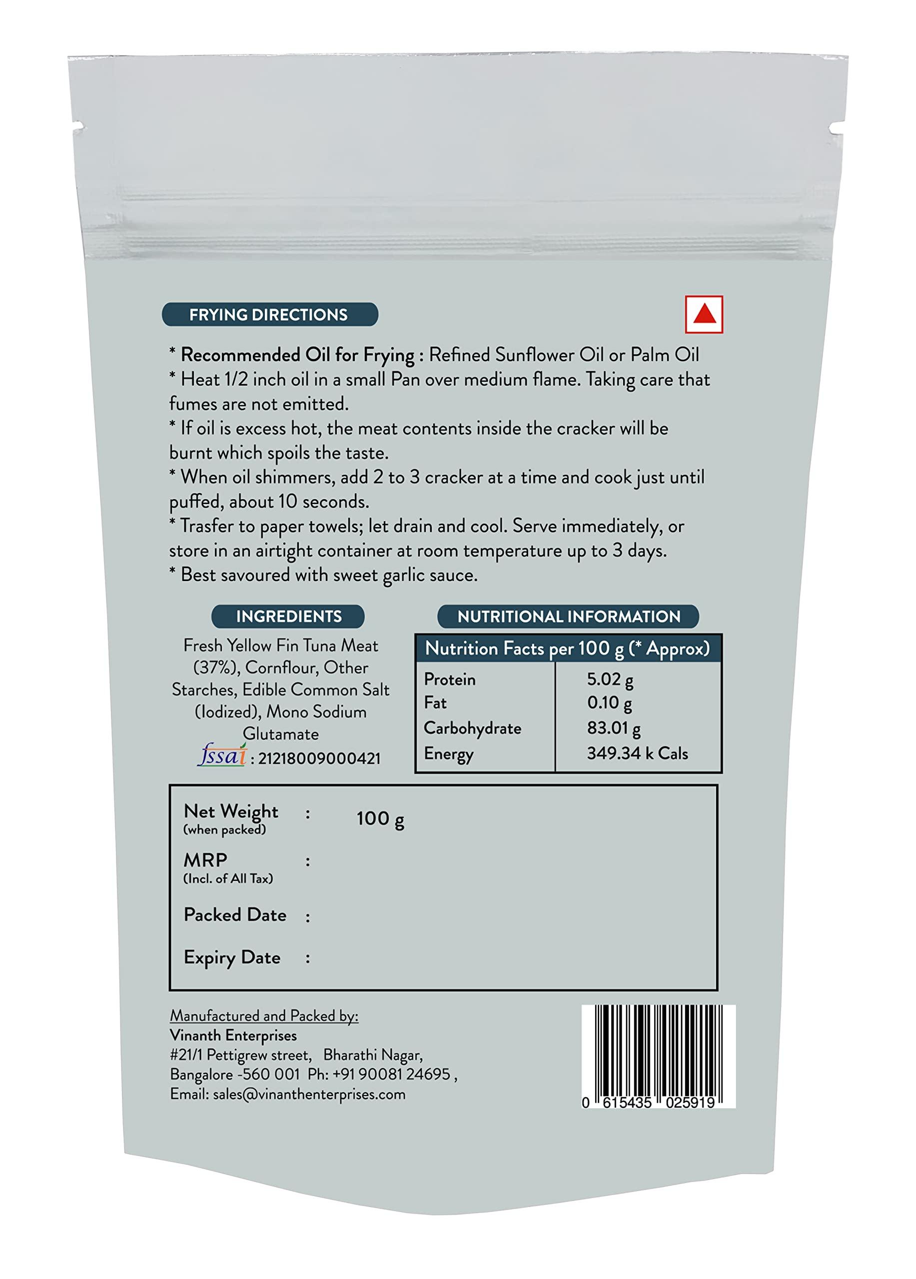 vinanth VINANTH ENTERPRISES FRESH MEAT PAPAD 100GMS (TUNAFISH)