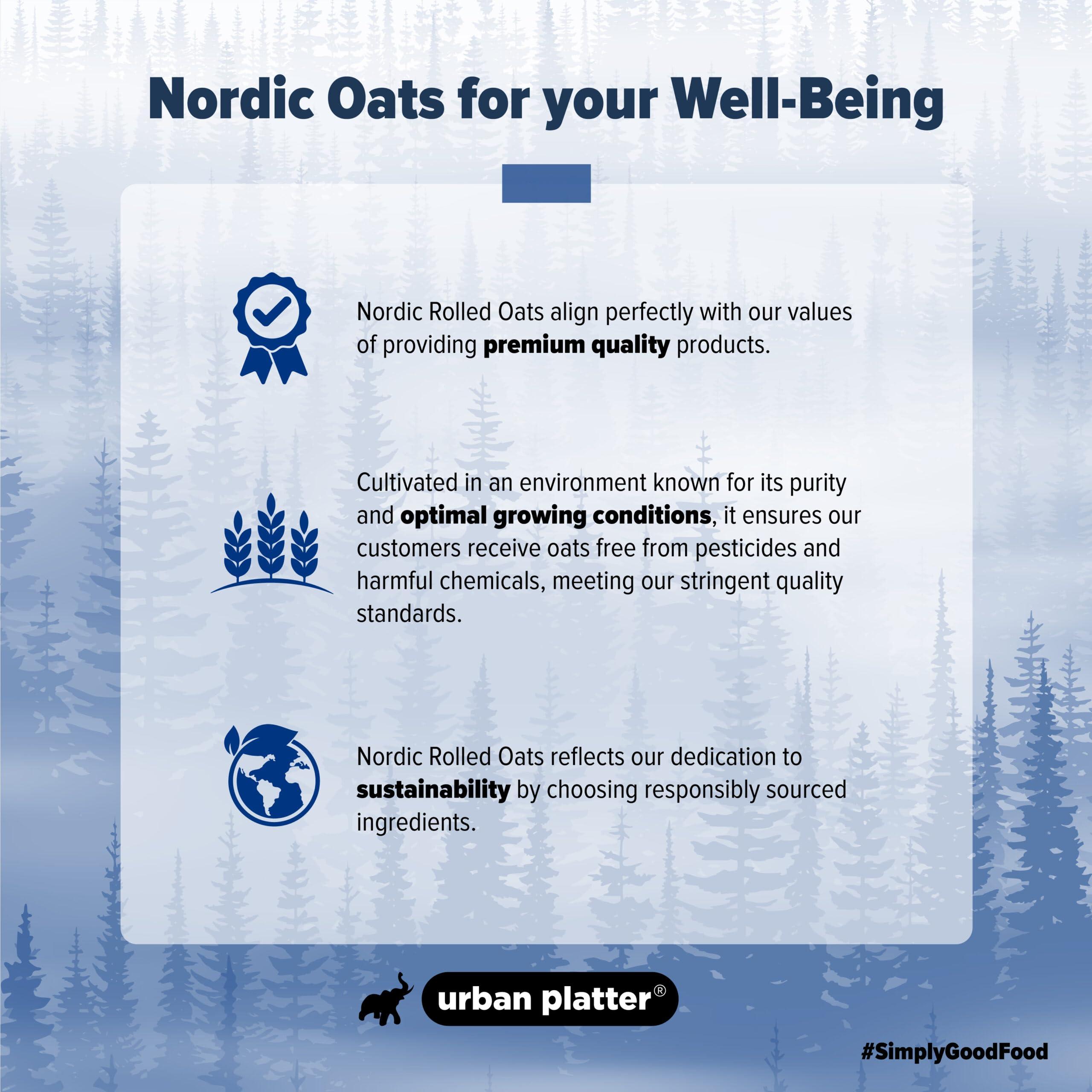 urban platter Urban Platter Rolled Oats, 2Kg (High-Fiber Breakfast Cereal / Use for Baking, Granola and Oatmeals / Rich in Beta Glucans)