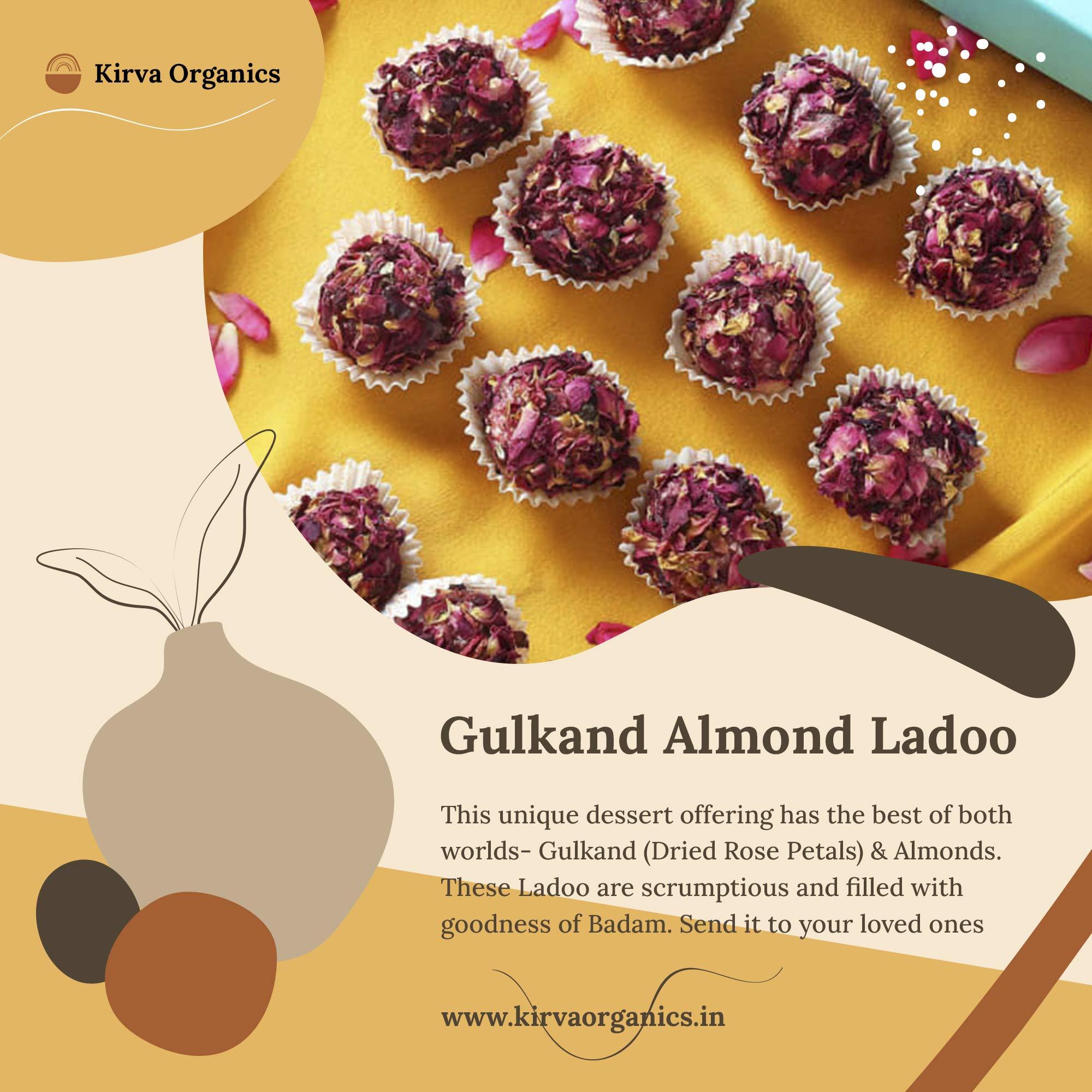 Kirva Organics Kirva Organics Natural Gulkand | Damask Rose Petals & Rock Sugar - Kesar Elaichi - 500gm (500gm x 1)