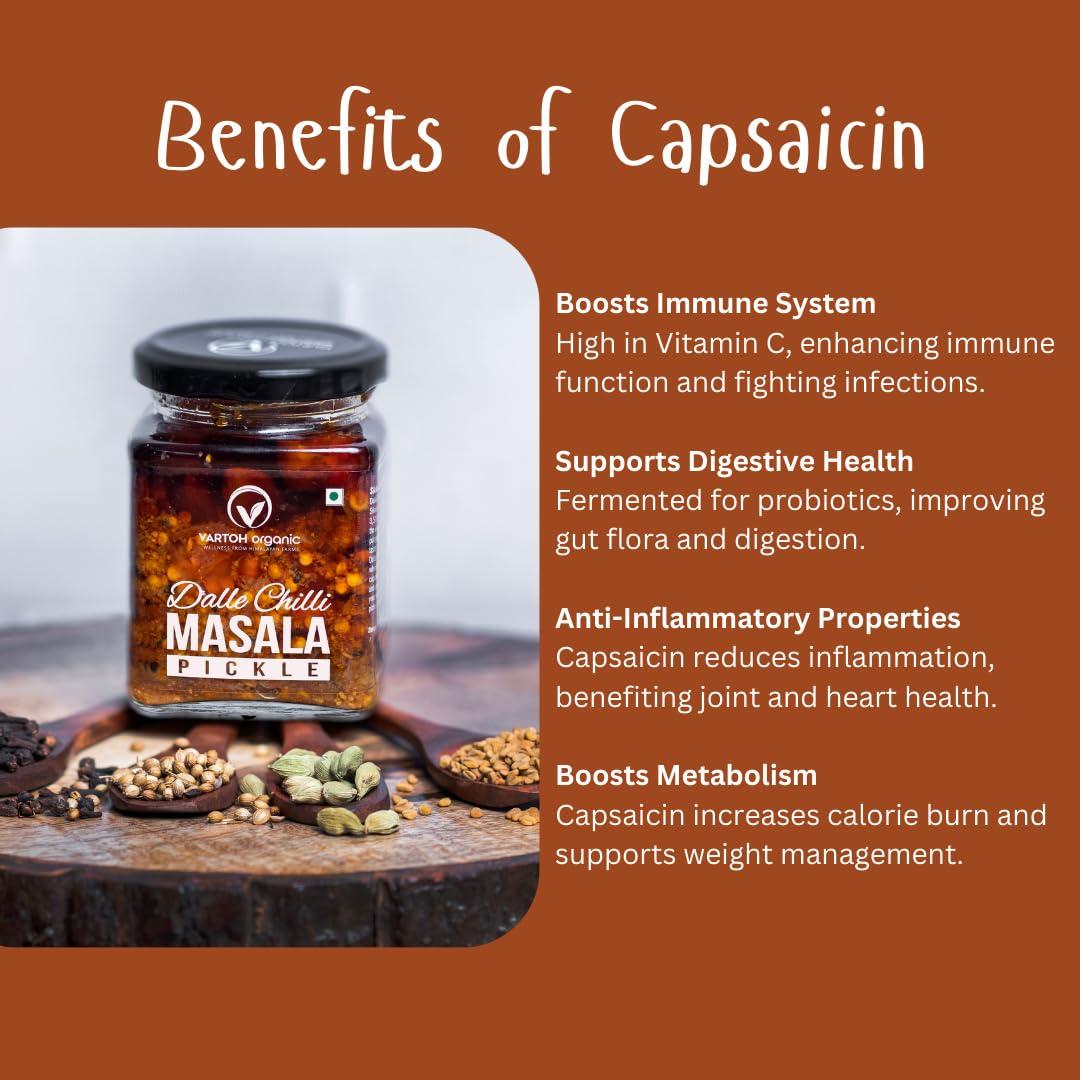 VARTOH ORGANIC Vartoh Organic Dalle Chilli Masala Pickle