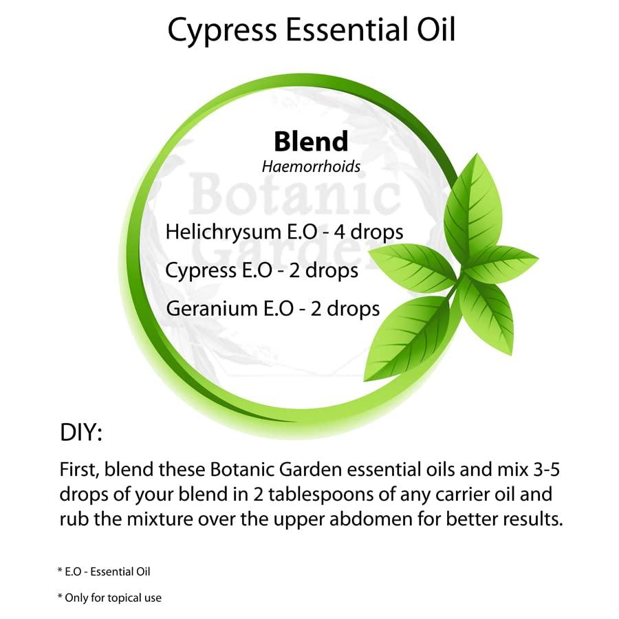 Botanic Garden Botanic Garden Cypress Oil Organic Cold Pressed Oil Varicose Veins,Fluid Retention,Cellulite,Respiratory conditions,Menopausal Symptoms(100 ml)