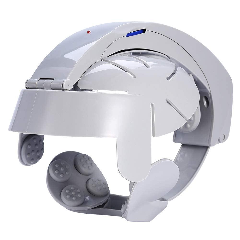 Dweezhet Dweezhet Electric Head Massager Brain Relax Easy Acupuncture Points Therapy, for Stress Relief Prevent Hair Loss Head Relaxing Massage, White