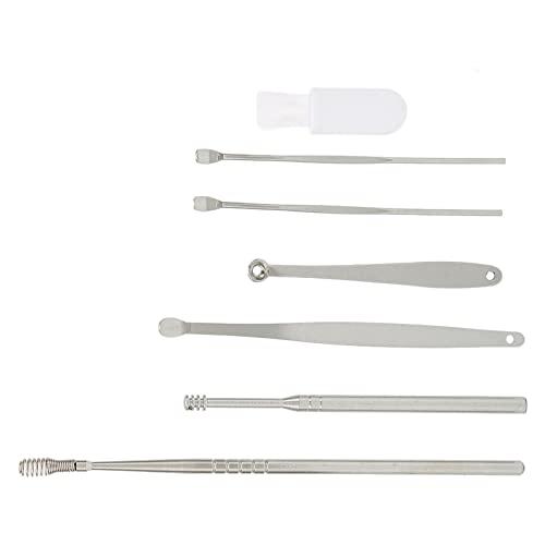 Ironctic Ear Pick, Spring Earwax Cleaner Tool Set Stainless Steel Safe Exquisite for Ear Cleaning