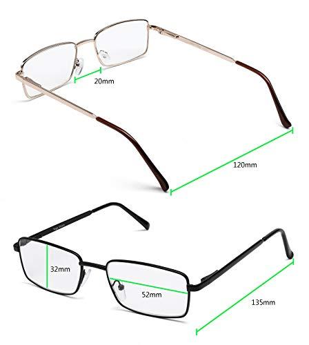 Success Eyewear Success Eyewear Reading Glasses Set of 3 Metal Full Rim Glasses for reading for Men and Women +1