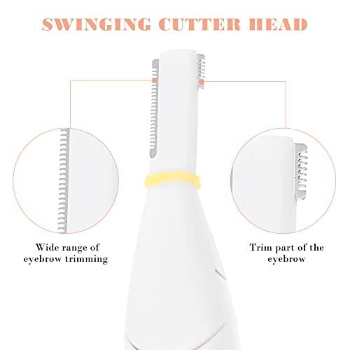 Beaupretty Beaupretty Eyebrow Precision Trimmer, USB Electric Painless Eyebrow Razor for Face Body Lady Men Makeup Shaver (White)
