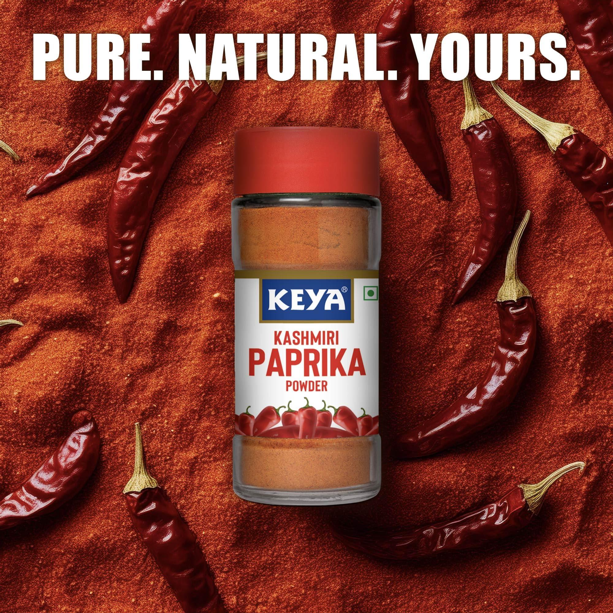 KEYA Keya Kashmiri Paprika Powder | Exotic Spices | 55gm, Pack 2