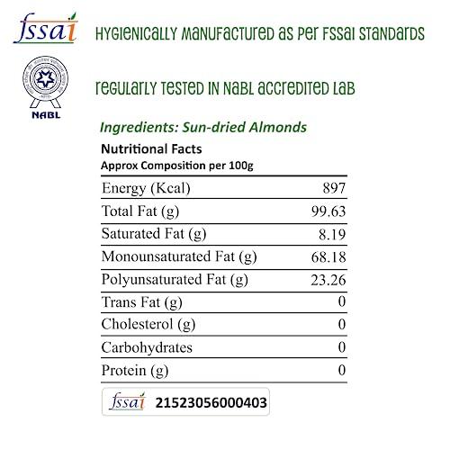 ORGABIA Orgabia Cold Pressed Sweet Almond Oil | Badam Rogan Oil | 100ml Glass Pump Bottle | Wood Pressed | 100% Pure & Natural | Chemical Free | For Healthy Skin, Hair & Baby Care