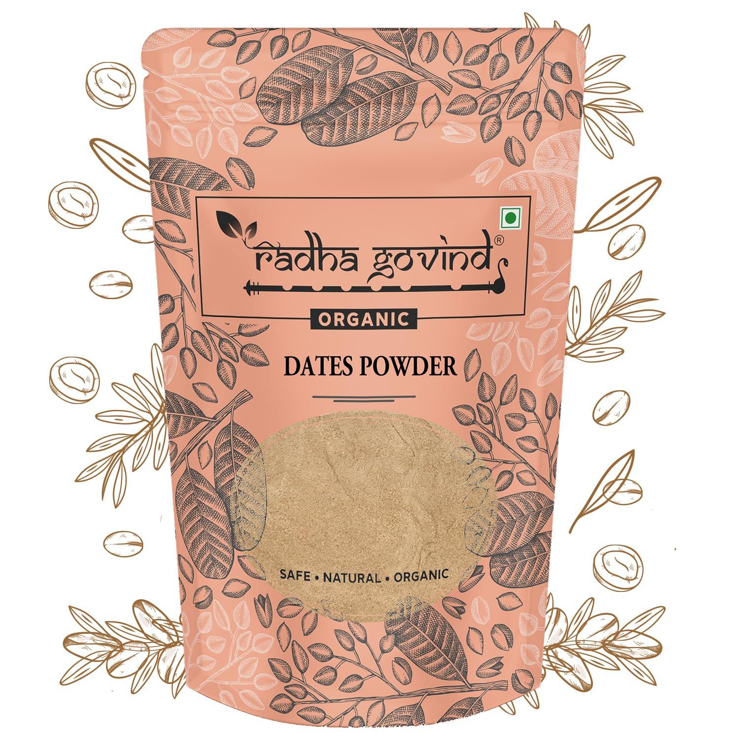 RADHA GOVIND RADHA GOVIND Organic Date Powder | Fine Kharik Powder | Dry Dates Powder - 1000 Gm