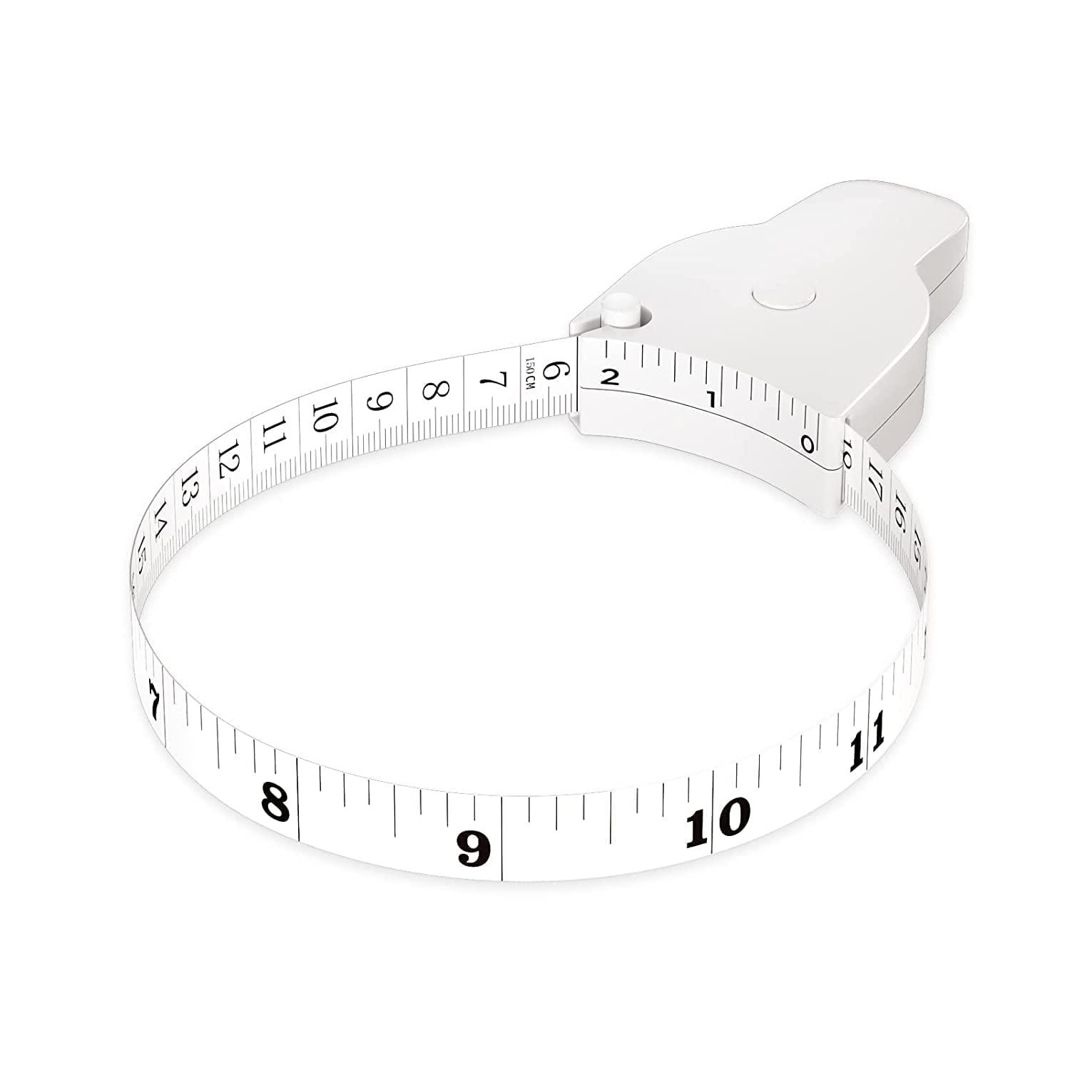 Cassarina CASSARIN™ Automatic Telescopic Tape Measure, Perfect Body Self Tightening Measuring Ruler, Retractable Double Scales Rulers, Waist Ergonomic Design Fitness For Bust Fat Thigh