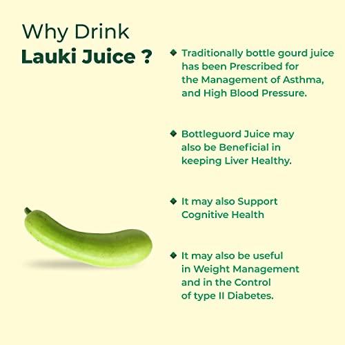 360 DEGREEORGANIC 360 Degree Organic Lauki Juice (Bottle Gourd Juice) for Help Detoxify the Liver, Cleanse the Digestive System, and Purify Blood- 500 ml