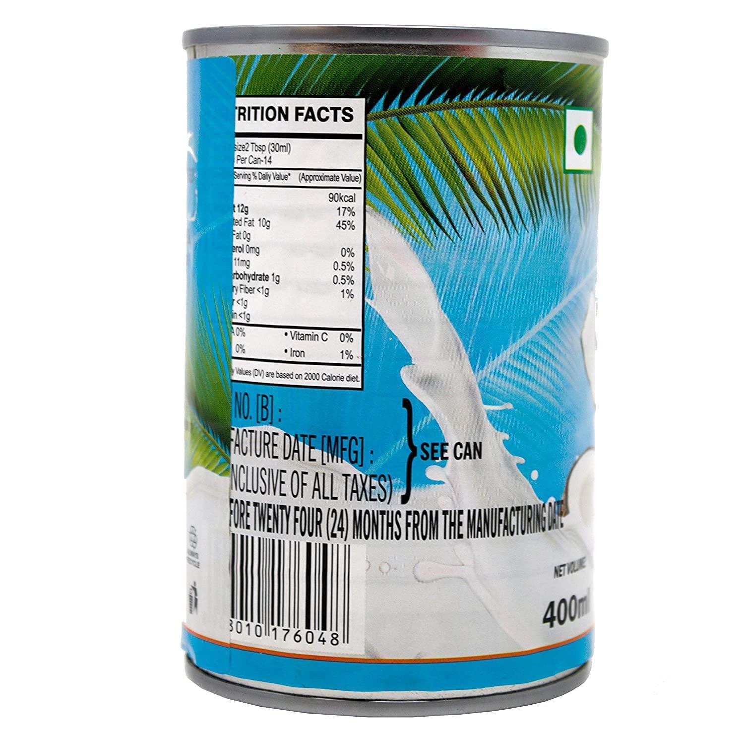 Nature's Spice - Pure as Nature Intended Nature\'s Spice - Pure as Nature Intended Pure & Natural Coconut Milk With 17% Fat Combo Pack Of 2 X 400Ml (800Ml)