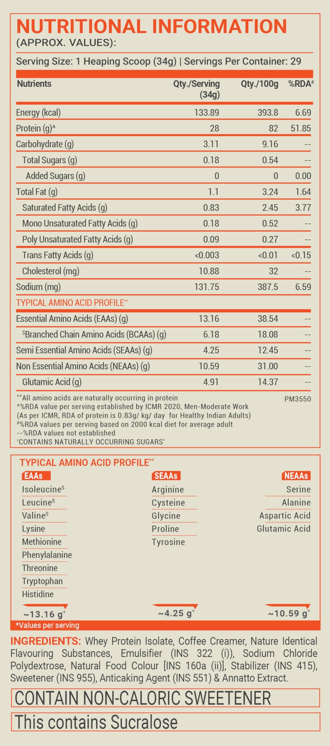 FUELONE FUELONE Whey Iso-Max (Mango, 1kg / 2.2lbs) | Whey Protein Isolate | 28g Protein