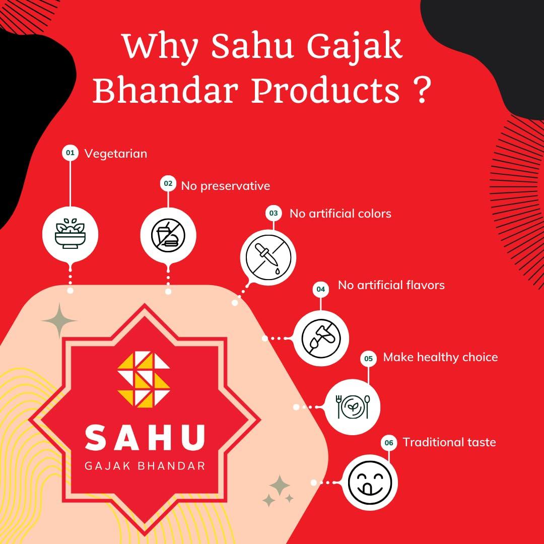 SAHU GAJAK BHANDAR SAHU GAJAK BHANDAR Dry Fruit Sugar Gajak 500 Gram | Kaju Gajjak | Gachak | Gazzak | Ghachak | Til Sweets | Indian Mithai | No Added Preservatives And Colours