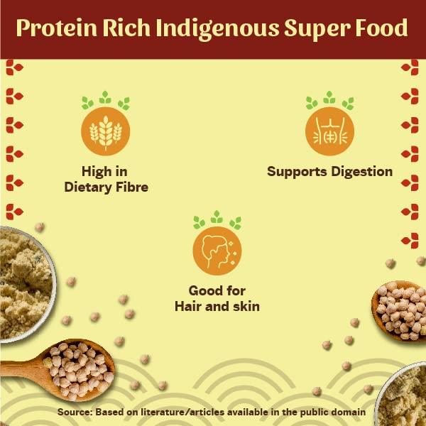 THE SATTU CO. THE SATTU CO. Litti Masala Mix, Ready to Cook Mix,100% Stoneground Sattu, Authentic Taste, Convenient to make, High in Fibre, Gluten free, Suitable for Vegans - (Pack of 3, 200 gms)