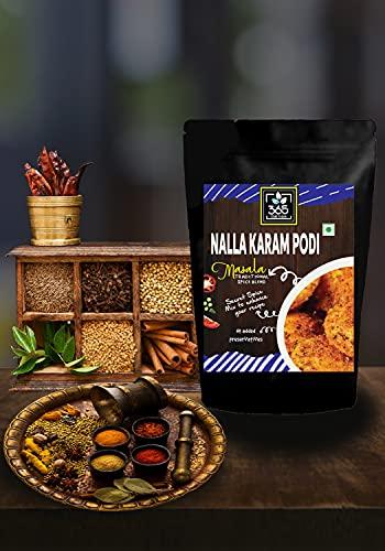 365 STORE TO DOOR 365 STORE TO DOOR Indian Spice – Nalla Karam Podi Masala, 250 gm. | Homemade Powdered | for Healthy Cooking | Ready to use | All Seasonings Spices | Pure & Hygiene | Spice Mix – Pack of 1