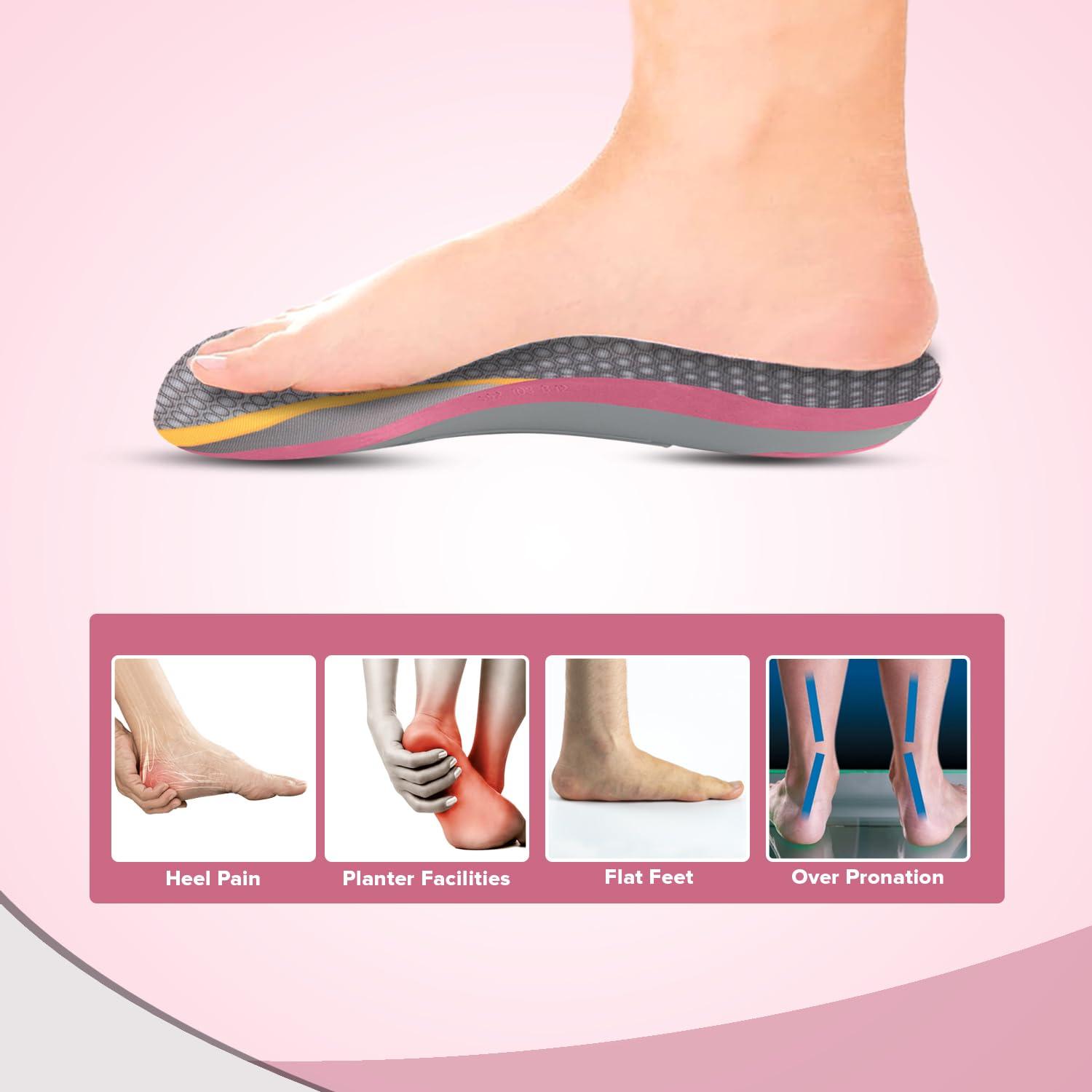 Dr Foot Dr Foot | Insole for Shoes Men | Arch Support for Flat Feet | Flat Feet Arch Support Insole | Shoe Insole | Gel Insoles for Men | Plantar Fasciitis | Arthritis Pain Relief Product | Orthotics | Medium
