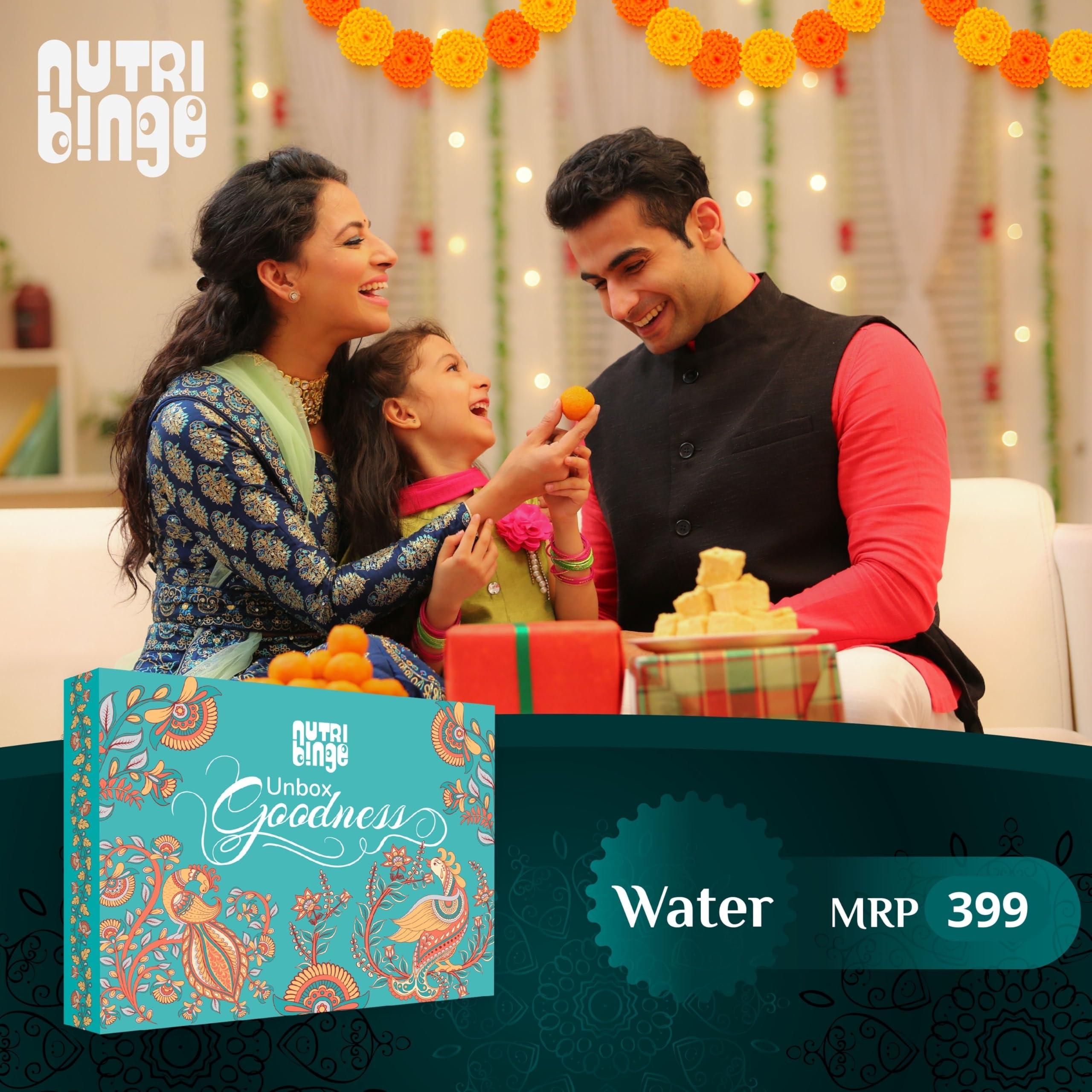 Nutri Binge Nutri Binge Premium Dry Fruit Gift Box (165 g), Perfect festive Gift Pack for family, loved ones & Corporate Gifts | California Almonds, Whole Cashews & Afghani Seedless Black Raisins |