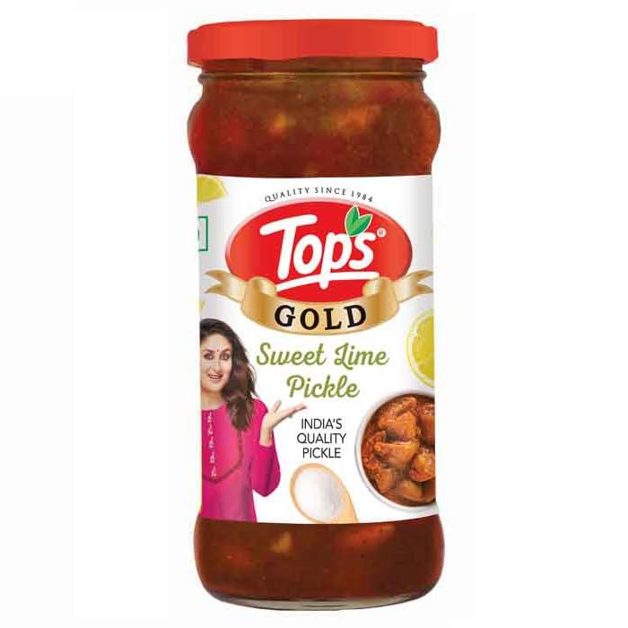 TOPS TOPS Pickle Sweet Lime - 400 gm Glass Bottle |Infused with aromatic spices for a mouth watering taste.
