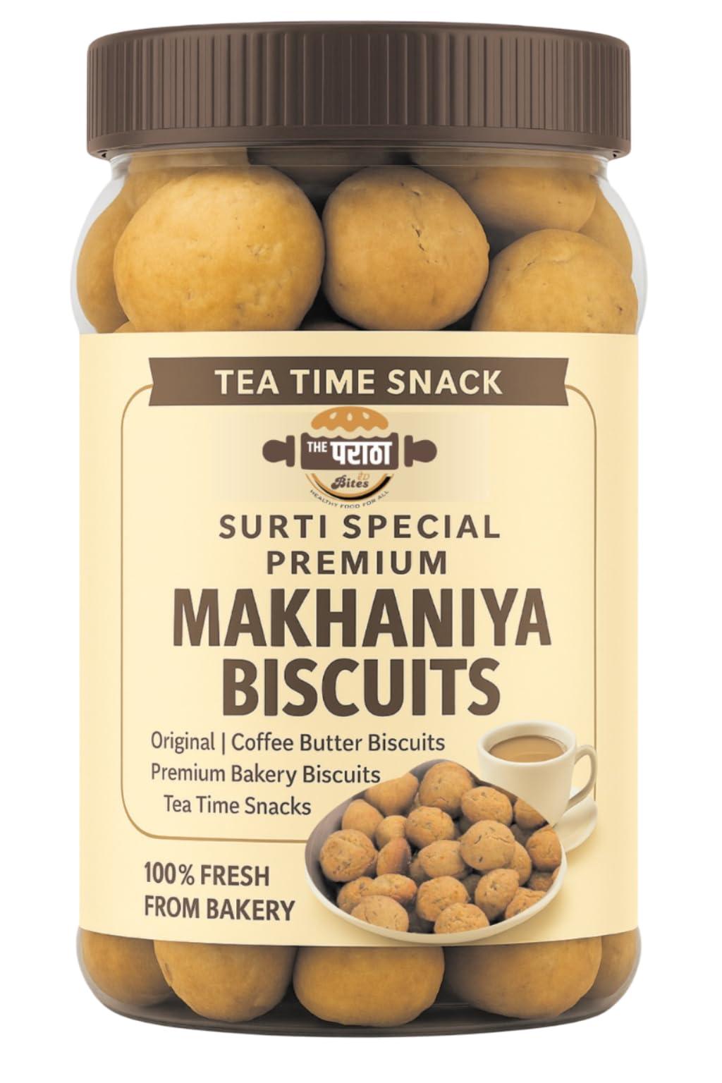 THE PARATHA & READY BITES Surti Butter (Makhania) with your Tea/ Coffee|Special Jeera Butter Biscuit | Biscuits Jeera Butter | Homemade Butter| Tea Time Snacks (500_GMS)