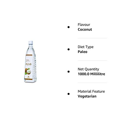 PUVI Puvi 1L Cold Pressed Extra Virgin Coconut Oil (Centrifuge wet process) 1000 ML