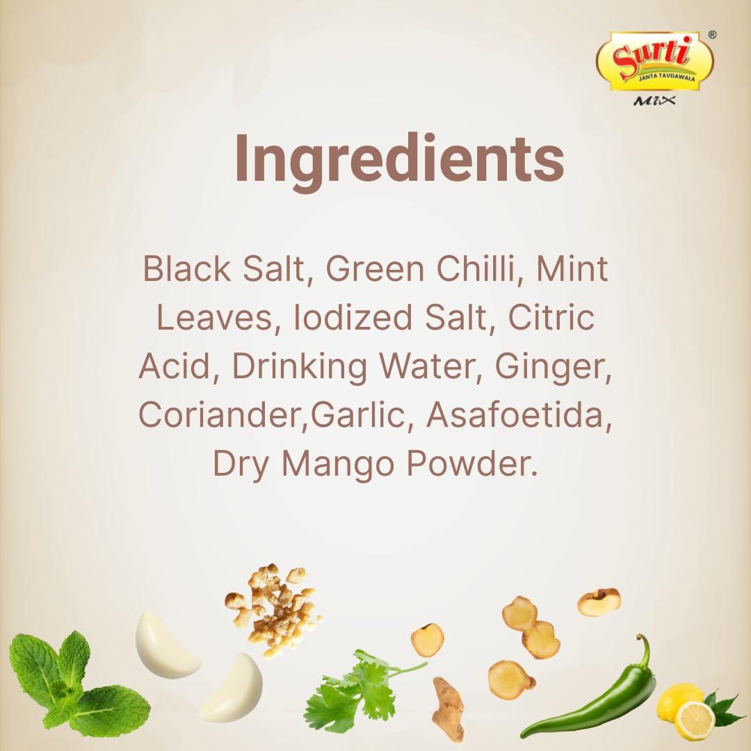 Surti Mix Surti mix Pani Puri Masala - The Authentic Indian Street Food Seasoning - serves 4-5 people- free from artificial colour and preservatives. (Garlic Taste)