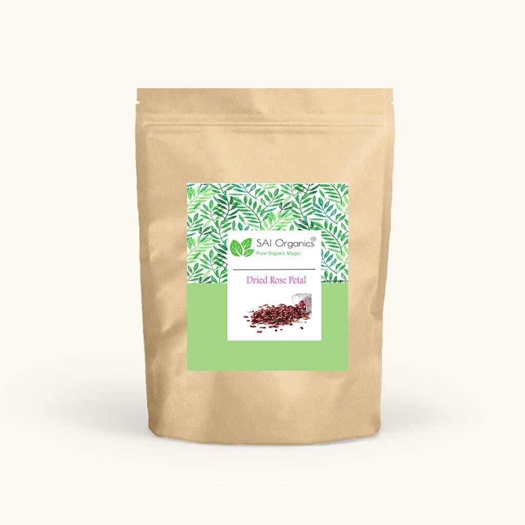 Generic Sai Organics Natural Dried Rose Petals 100% Pure & Organic (500 g)