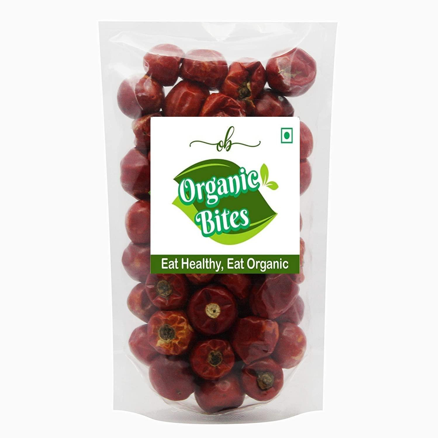 Organic Bites Organic Bites Boriya Red Chilli Whole | Gol Mirchi | Spicy Round Chillies | Sabut Lal Mirch | Dry Chilly I Mundu Chili |Gundu Chilli -900 gm
