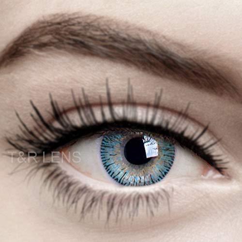 Iconic eye Iconic Eye Sky Blue Color Party Lens, Occasionally Lens Use Upto More Than 6 Months with Case and Solution