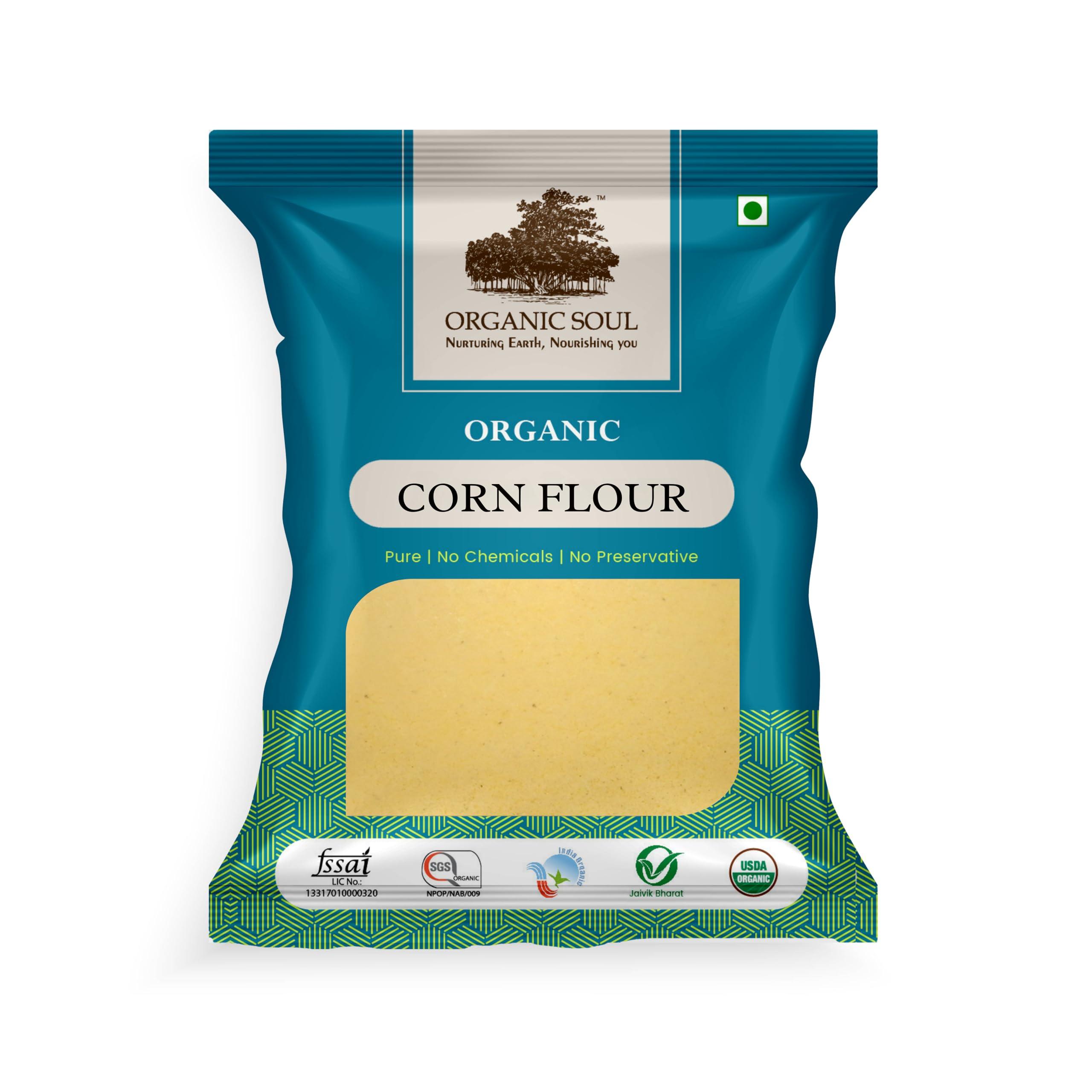 ORGANIC SOUL Organic Soul - Organic Corn flour Powder (Makki Atta, Corn Flour, Maize Flour) 450 Gm