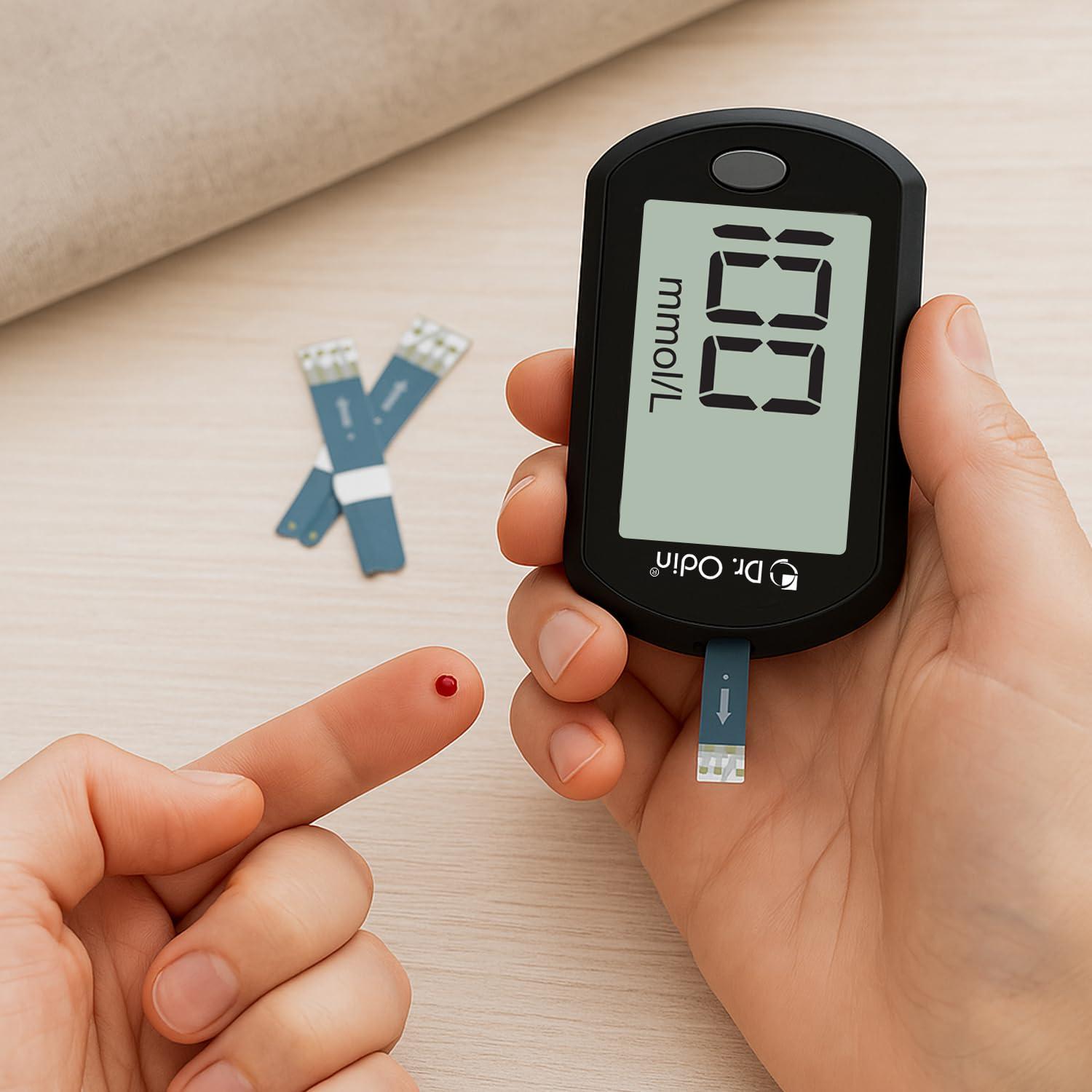 Dr. Odin Dr. Odin AC-307 (GDH-FAD) Blood Glucose Test Strips, For Self Testing Sugar Levels With GDH-FAD Monitoring Machine 50 Glucometer Strips