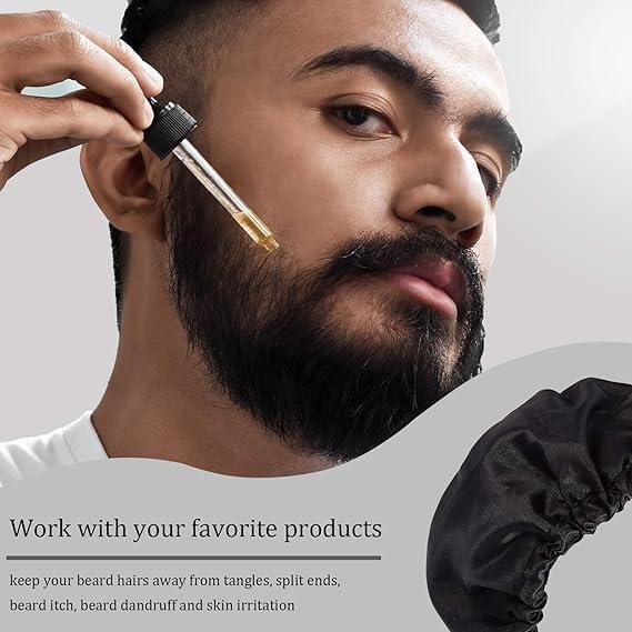 Inralimot Inralimot Beard Caps Beard Bonnet for Men Beard Bandana Covers Adjustable Facial Hair Apron Guard Bonnet Bedtime Beard Bib Bonnet Facial Apron Guard Cover