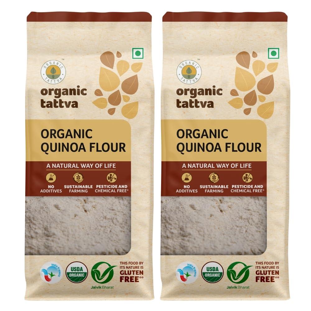 ORGANIC TATTVA Organic Tattva, Organic Quinoa Flour (Gluten Free Atta) 500 Gram (Pack of 2)
