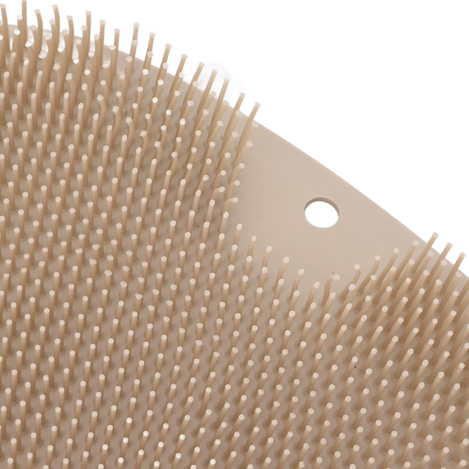 FAIG Shower Foot Massager, Foot Scrubber Mat Foldable Deeply Cleaning for Bathroom for Women (Brown)