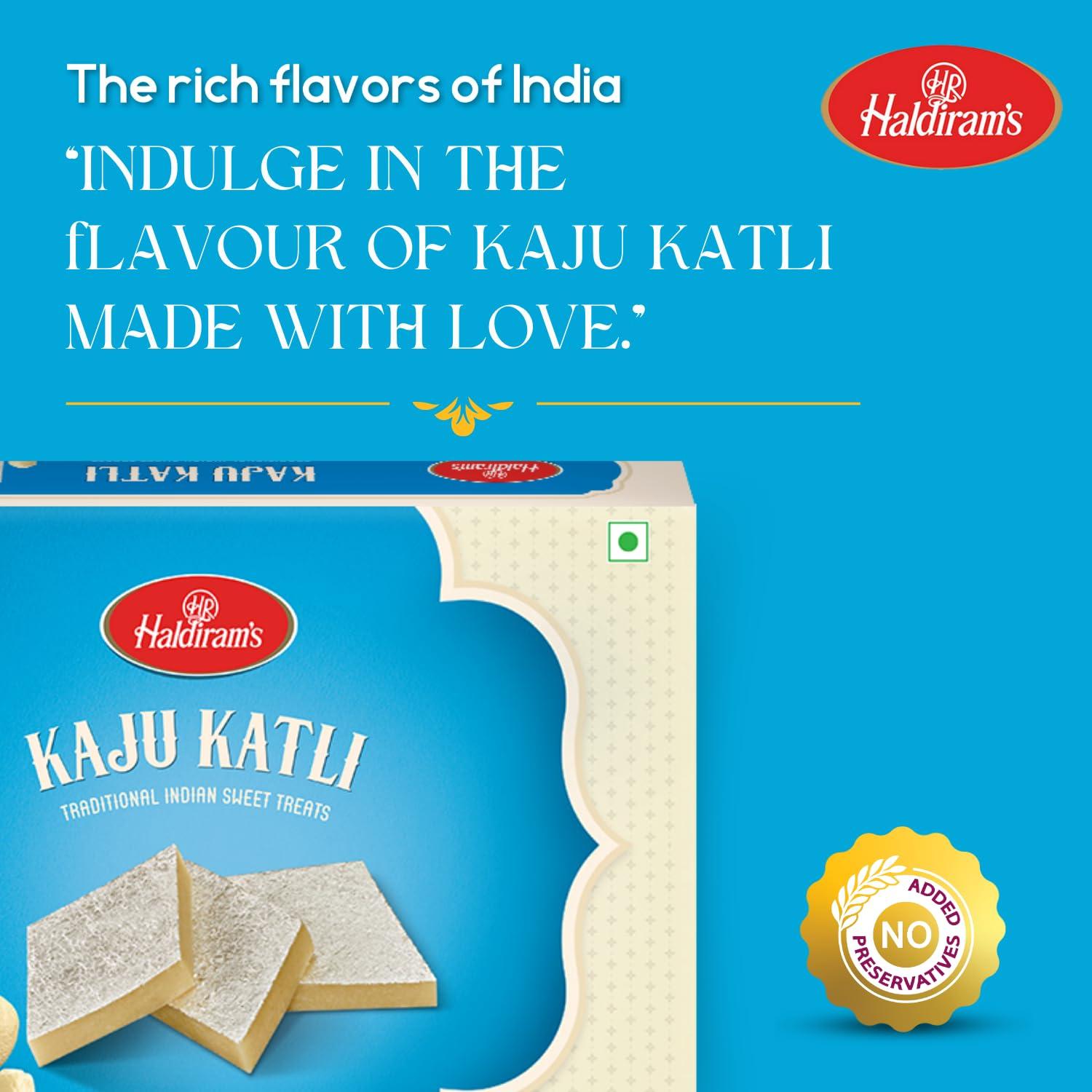 Haldiram\'s Haldiram\'s Kaju Katli 200 Gm X 1 Box | Kaju Katli Made with Finest Cashews | Kaju Barfi | Indian Mithai | No Added Colours | Premium Handcrafted Traditional Sweets | Great Gift Pack