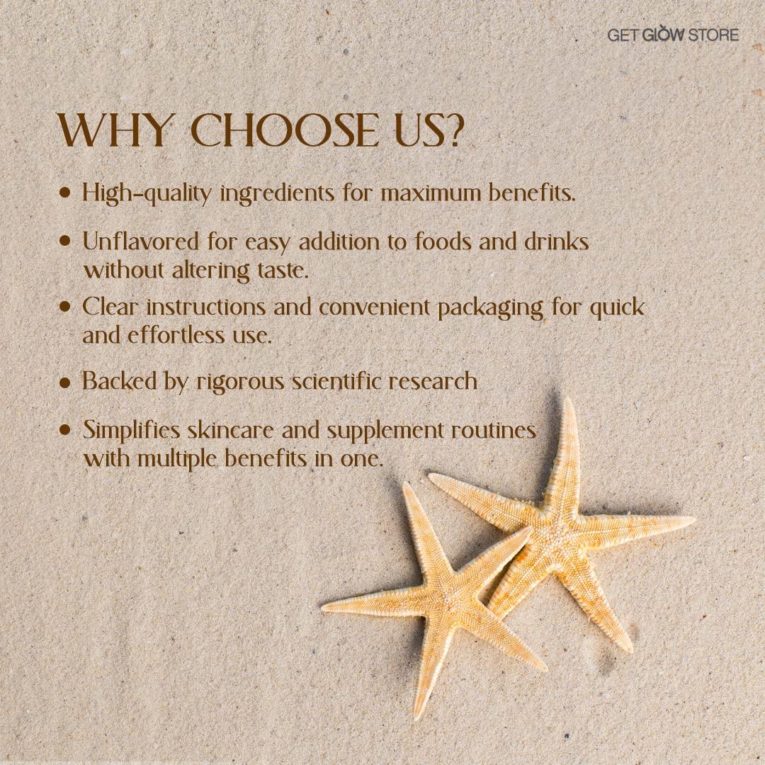 GlowCollagen GlowCollagen Pure Marine Collagen Japanese formulation | Collagen Peptides I & III 10000 mg for Healthy Skin, Hair, Nails and Joints - Unflavoured