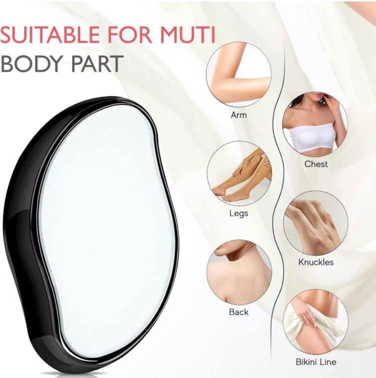 Generic Crystal Hair Eraser for Women and Men, Magic Crystal Hair Remover Painless Exfoliation Hair Removal Tool for Arms Legs Back, Washable Crystal Epilator multicolor (Pack of 1),9